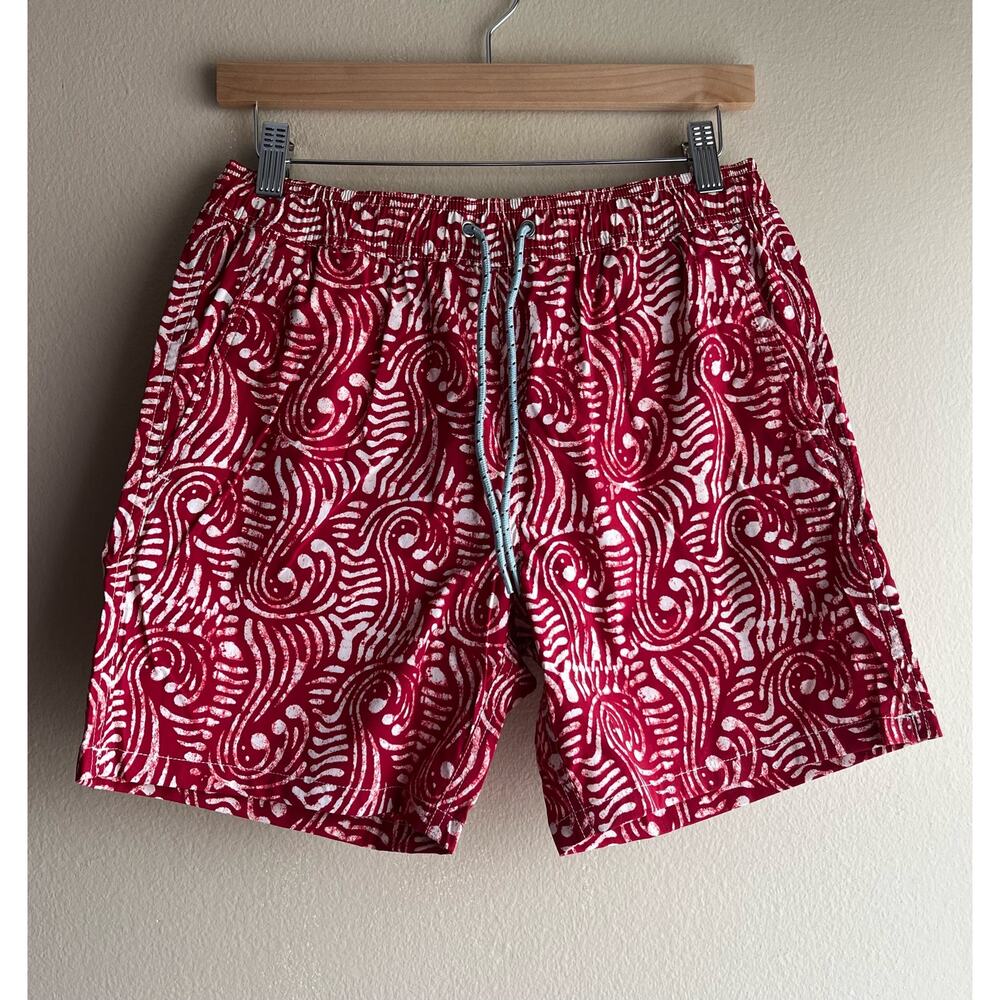 New J.CREW Mens Red Swim Shorts Size Small